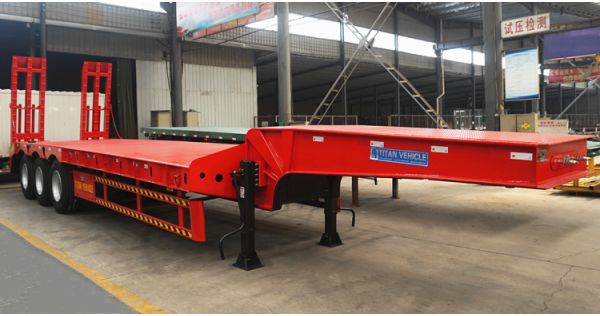 Tongya drop deck semi trailer factory inspection