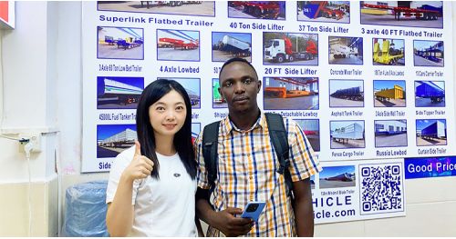 Nigerian Customers Visited Tongya VEHICLE to Purchase 3 Axle Bitumen Tanker Trailer