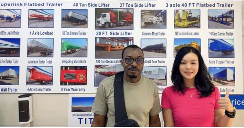 Customer from Angola Visit Tongya to Buy Tri Axle Low Bed Trailer