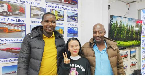 Cameroon Customers Visit Tongya for Flatbed Trailer