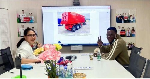 Customer from Jamaica Came to Tongya to Buy Dump Truck Trailer