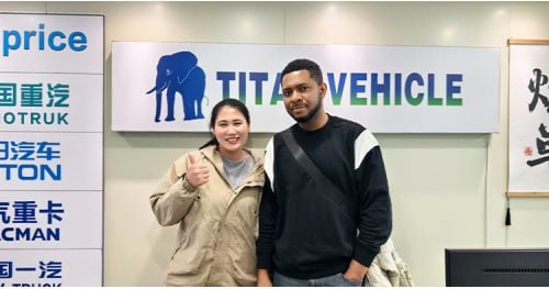 Nigeria Customer Visit Tongya Bought Fence Cargo Trailer