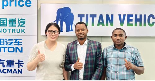 Guyana Customers Visited Tongya and Purchased Three Axle Flatbed Trailer