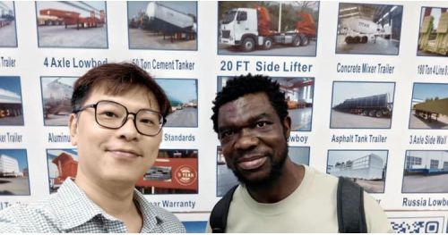 Kenyan Customer Visit Tongya to Purchased 40Ft Semi Flat Bed Trailer