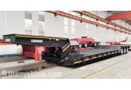 3 Axle 80 tons Gooseneck Lowboy Trailer will be sent to Philippines