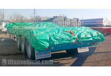 Tri Axle Drop Deck Trailer with 3 Ramps Ready Ship to Senegal