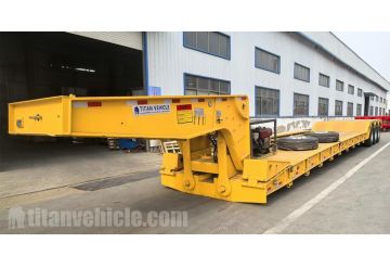 3 Axle 80 Ton RNG Lowboy Trailer Ready Ship to Indonesia