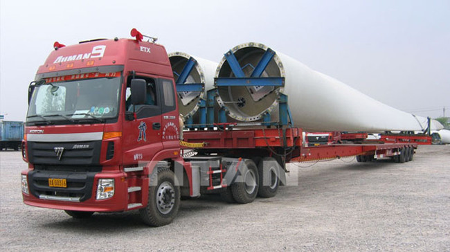 Extendable Telescopic Blade Semi Trailer for Windmill Turbine Blade Transportation Extendable Telescopic Blade Semi Trailer for Windmill Turbine Blade Transportation