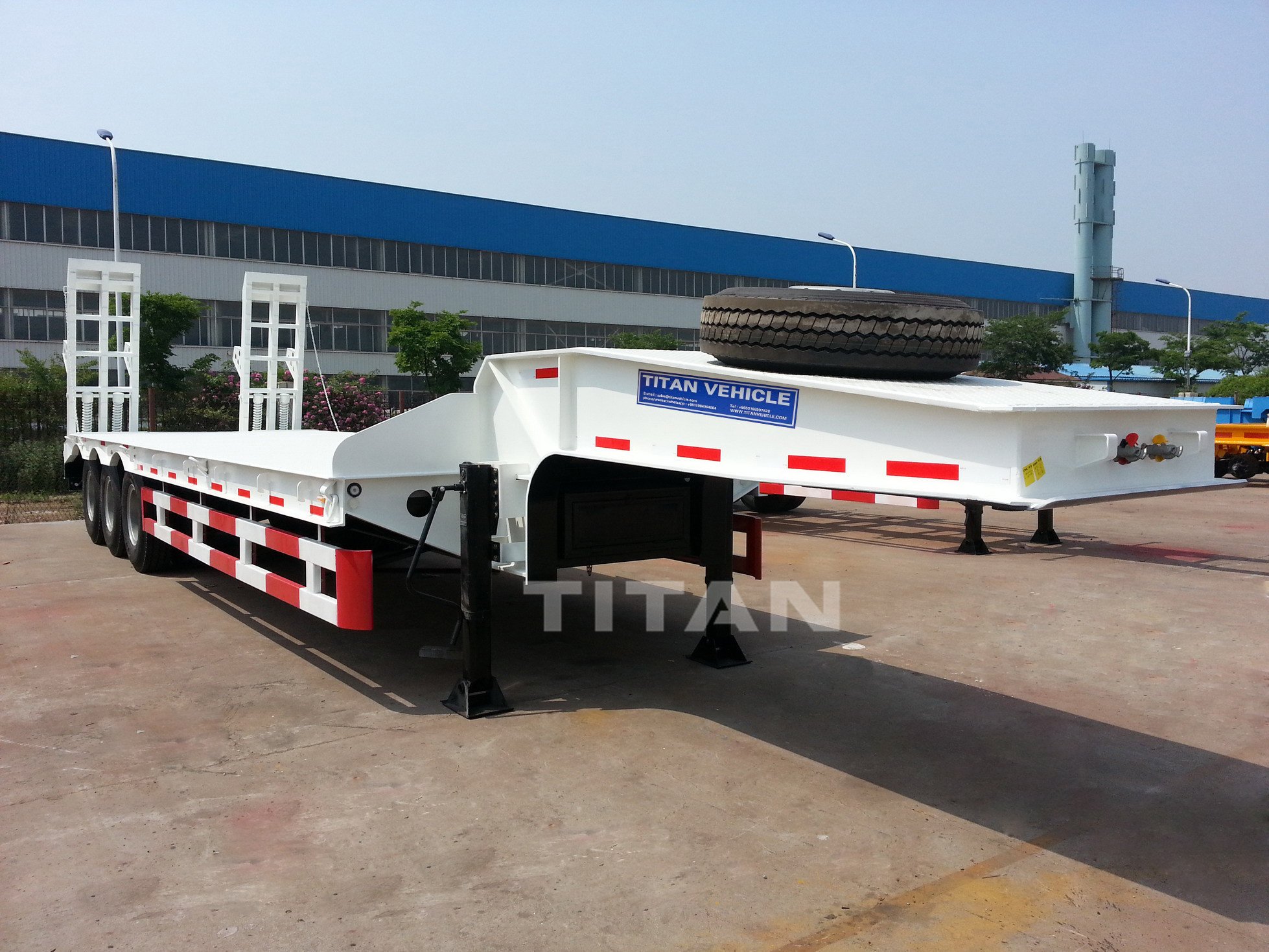 3 axle 80-ton low bed semi trailer 3 axle 80-ton low bed semi trailer