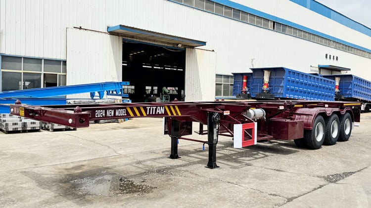 New Tri Axle Skeleton Semi Trailer for Sale in Zimbabwe 