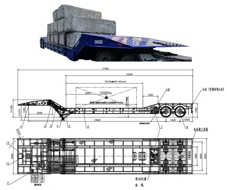 Nigeria Customer Visit Tongya to Buy 2 Line 4 Axle Folding Gooseneck Trailer