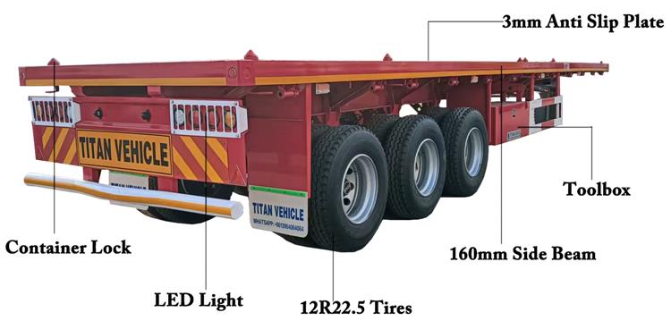 Triple Axle Flat Deck Trailer for Sale In Sierra Leone
