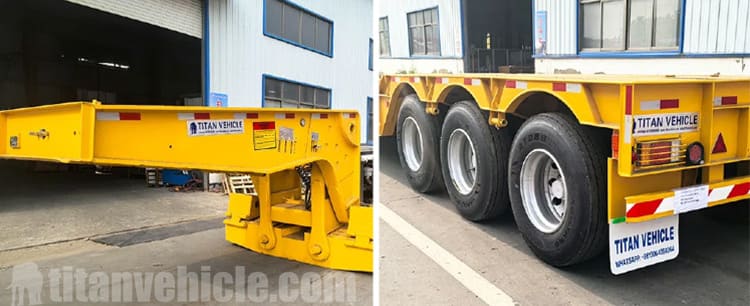 Tri Axle Detachable Lowboy Gooseneck Trailer for Sale in Ghana