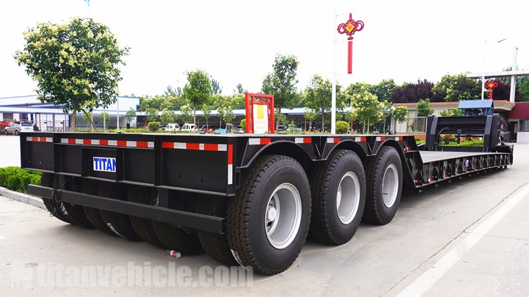 80ton 3 Axle Low Bed Gooseneck Trailer for Sale in Kenya