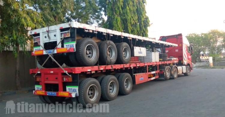Tri Axle Trailer with Drop Side for Sale In Tanzania