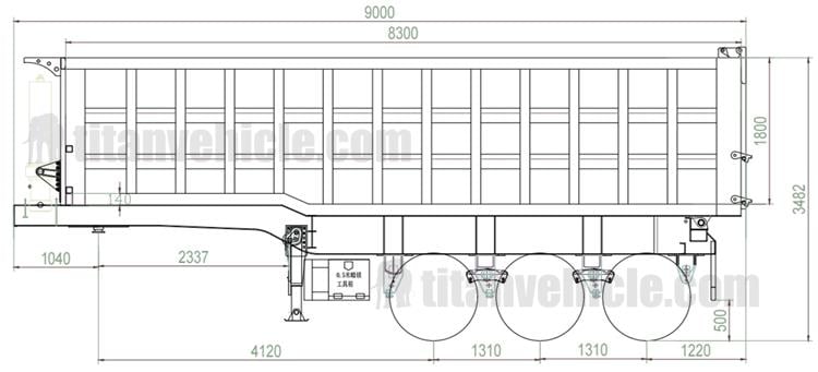 Tri Axle 40 Ton Tipper Trailer for Sale In Tanzania Dar es salaam