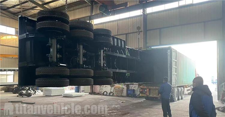 Tri Axle 40 ft Flatbed Semi Trailer for Sale In Nicaragua