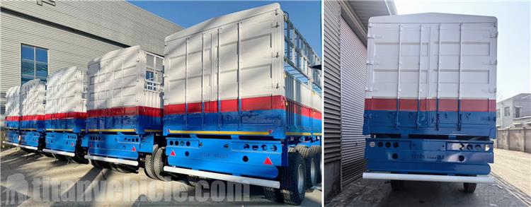 Tri Axle 60 Ton Fence Livestock Semi Trailer for Sale In Zimbabwe