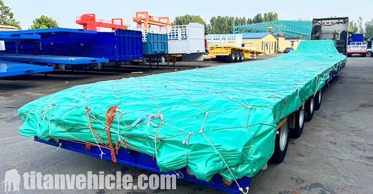 4 Axle 100 Ton Low Bed Trailer for Sale in United Arab Emirates