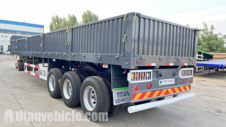 Bulk Cargo Semi Trailer with Drop Sides in Congo