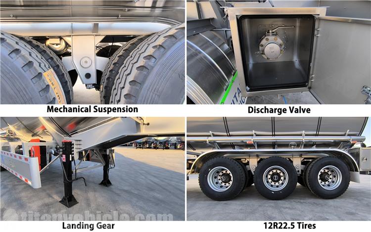 Tri Axle Stainless Steel Tanker Trailer for Sale In United Arab Emirates