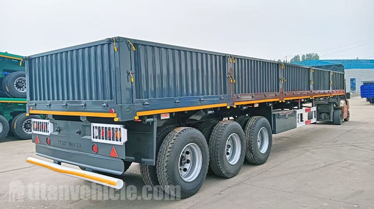 Tri Axle Sidewall Cargo Semi Trailer for Sale in Zimbabwe