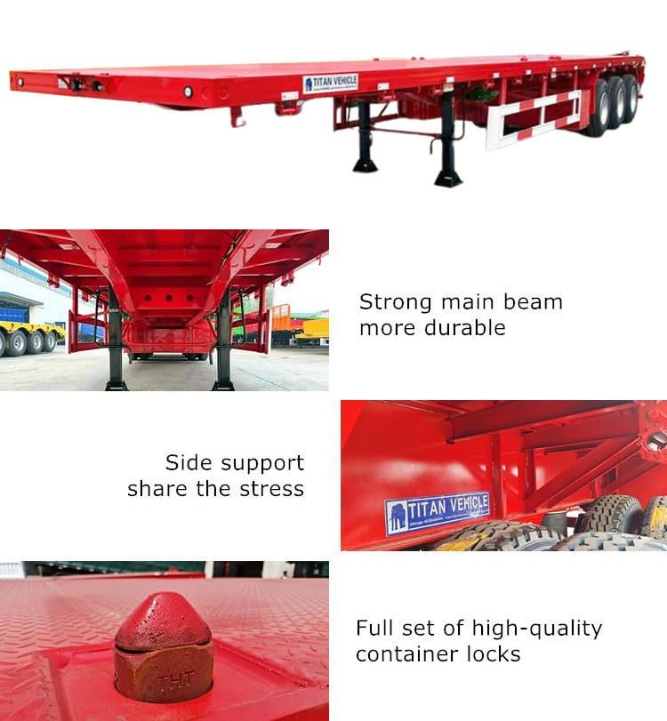 Flatbed Semi Trailer - Tri Axle Flatbed Trailer for Sale
