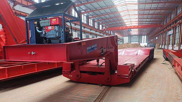 100ton Lowboy Step Deck Gooseneck Trailer for Sale in Malawi