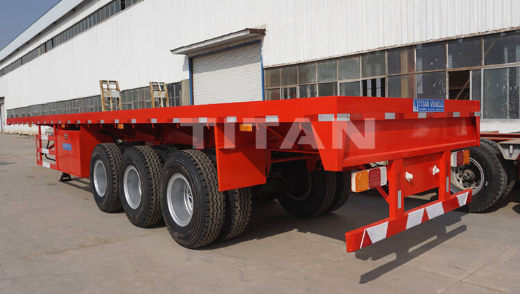Triaxle Flat Bed Truck Trailer for Sale in Botswana - Tongya Vehicle