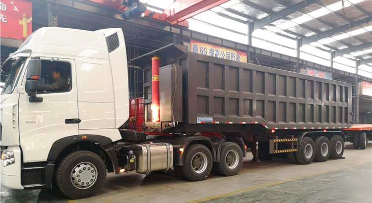 Tri axles semi tipper trailer
