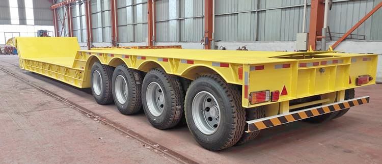 4 Axle 100 Ton Folding Neck Lowboy Gooseneck Trailer for Sale