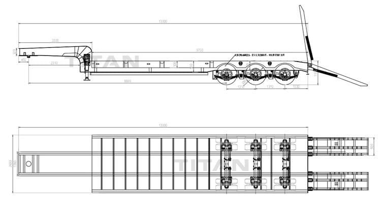 Tri Axle 55/60 Ton Lowboy Trailer for Sale in Nigeria
