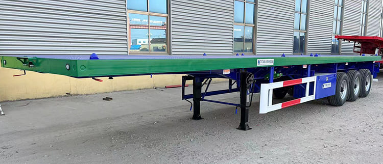 Tri Axle 40 Ft Flatbed Container Carrier Trailer for Sale