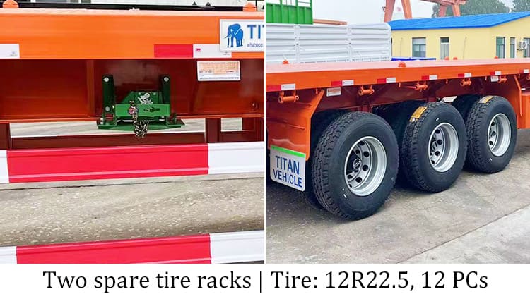 Tri Axle 40Ft Flat Body Trailer with Headboard for Sale Price