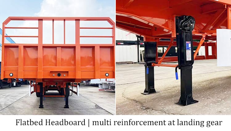 Tri Axle 40Ft Flat Body Trailer with Headboard for Sale Price
