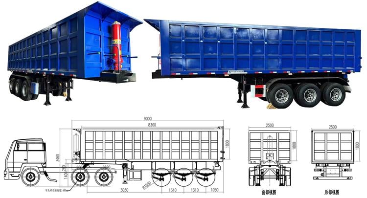Tri Axle Semi Tipper Trailer for Sale In Ghana