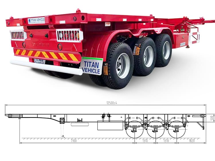 Tri Axle Container Chassis 40Ft for Sale in Zambia Lusaka