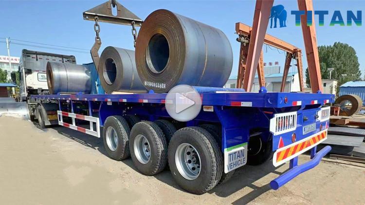 Triple Axle Flat Bed Semi Trailer 40 Foot