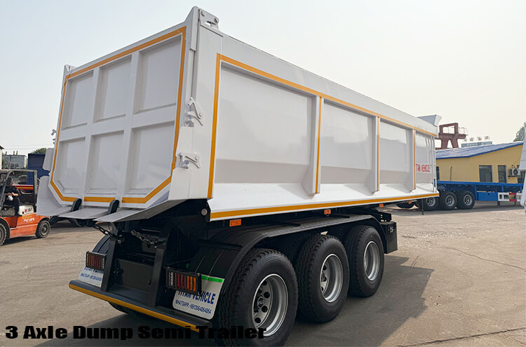 Tri Axle Hydraulic End Dump Trailer for Sale Prices in Jamaica