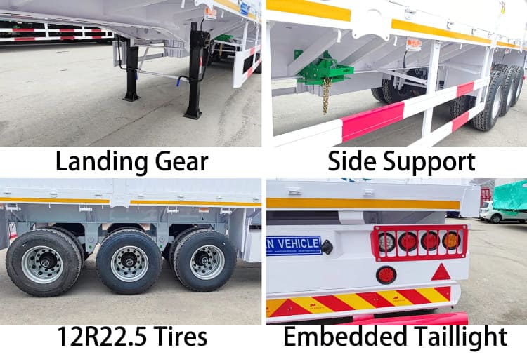 Sugar Cane Livestock Fence Semi Trailer for Sale in Zimbabwe