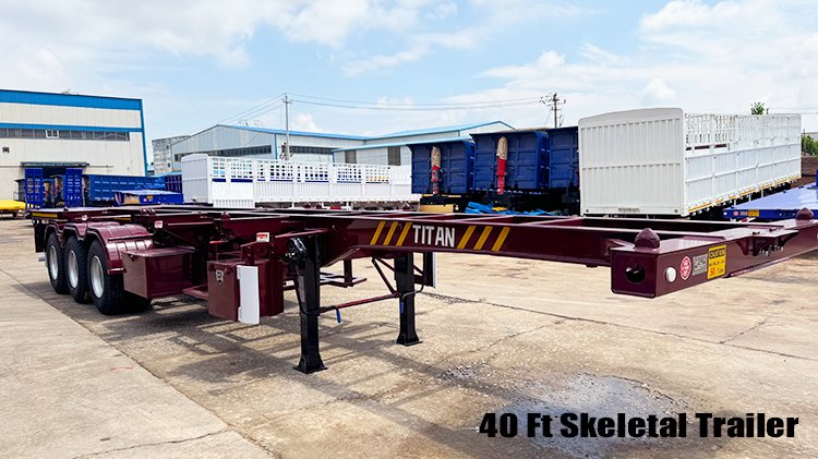 Shipping Container Skeleton Trailer | Skeketal Semi Trailer for Sale in Guam