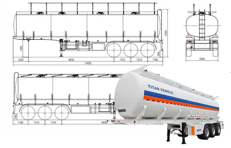 Diesel Chemical Petrol Tanker Trailer for Sale in Guyana