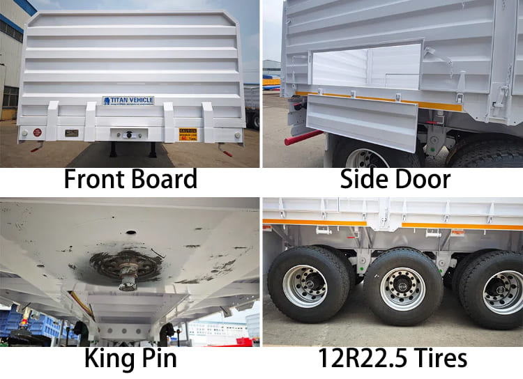 Drop Side Cargo Semi Trailer for Sale in Guyana