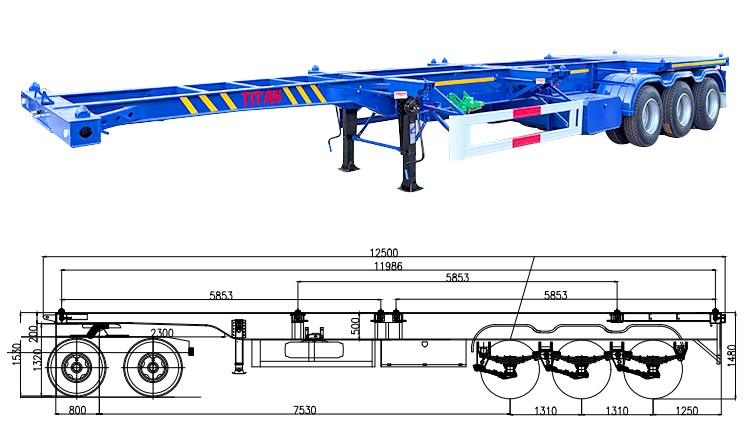 Tri Axle Container Skeletal Trailer | Skeleton Semi Trailer for Sale in Nigeria