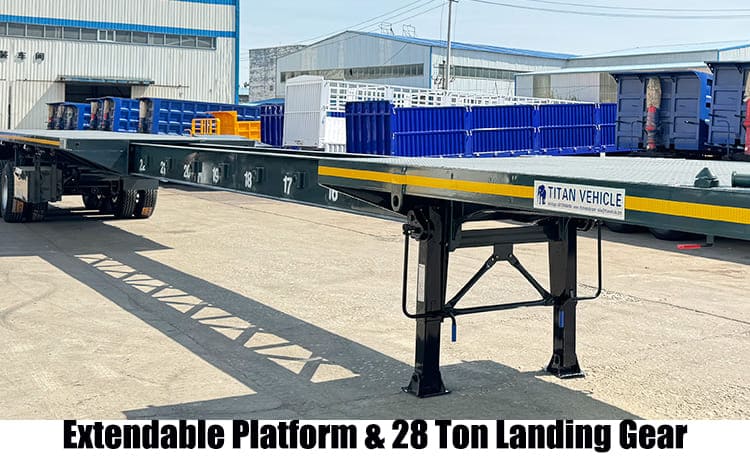 Tri Axle Telescopic Trailer | Extendable Flatbed Trailer for Sale in Nigeria Abuja