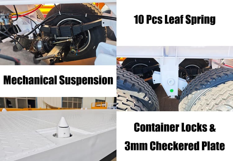 Tri Axle 40Ft Flat Bed Semi Trailers Price for Sale in Ghana  