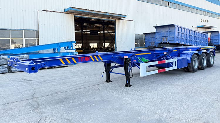 Tri Axle 40 Foot Shipping Container Chassis Trailer | Intermodal Trailers for Sale in Ghana