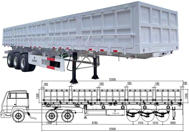 New Tri Axle Side Tipper Semi Trailers for Sale In Congo Kinshasa