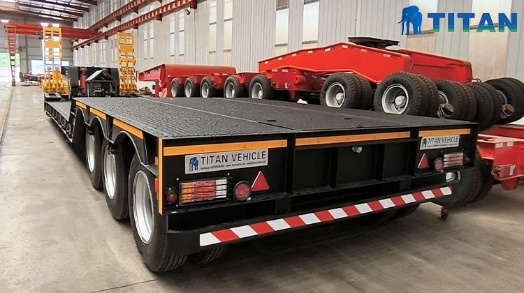 lowboy truck trailer