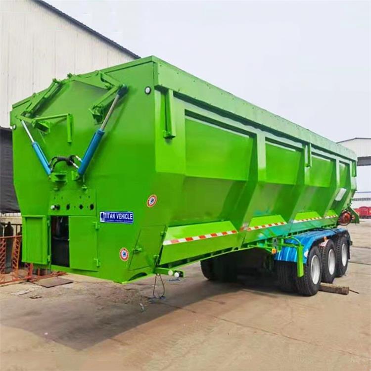 3 Axle Crawler-Type Tipper Dump Box Trailer 